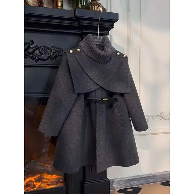 Girls Woolen Coat Children Clothing Fashionable Coat Trend Girl Winter Coat Winter Clothes for Girl Winter Jackets Ropa De Niña