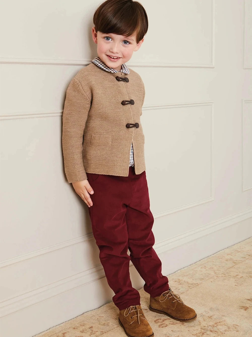 Red Boys Pants Children Trousers For Kids Cotton Solid Casual Long Pants 1-6 Years Clothing Sport Pants Spring Corduroy Boutique