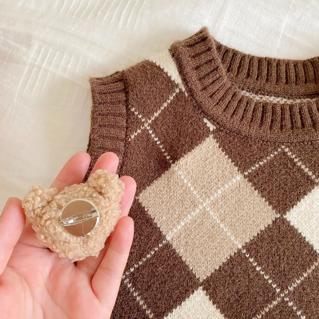 Girls Autumn Sweet Suits Set with Skirt Pleated Vest Shirt Boys Sweater Coat Kids College Outfit Baby Infants Clothing