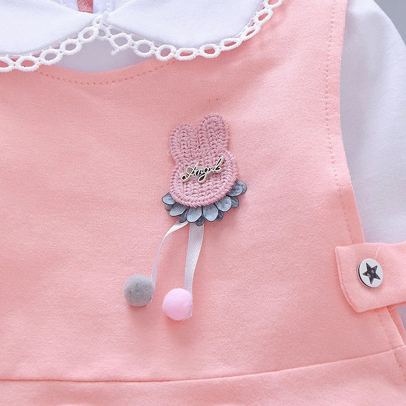 Girls' Stylish Autumn Outfit Three Piece Set 2024 New Item Baby Girl Clothes Sets for Baby Boy Clothing Mother Kids