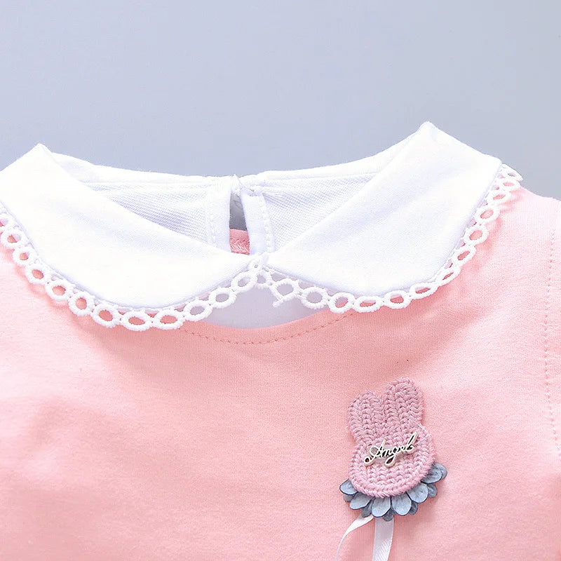 Girls' Stylish Autumn Outfit Three Piece Set 2024 New Item Baby Girl Clothes Sets for Baby Boy Clothing Mother Kids