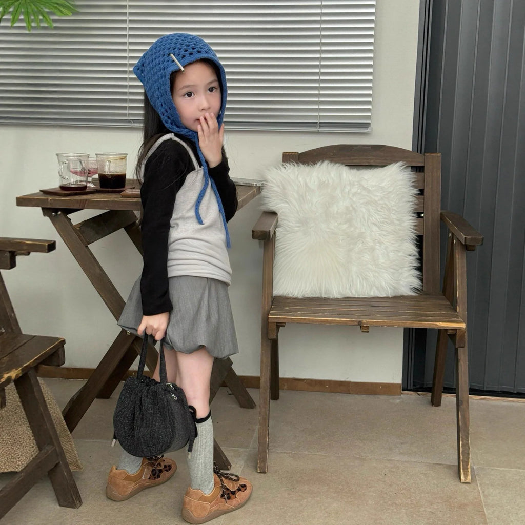 Girls Suit 2025 Autumn New Children's Clothing Girls Baby Fashion Fake Two Bottom Shirt Skirt Two Sets of Casual Simple Match