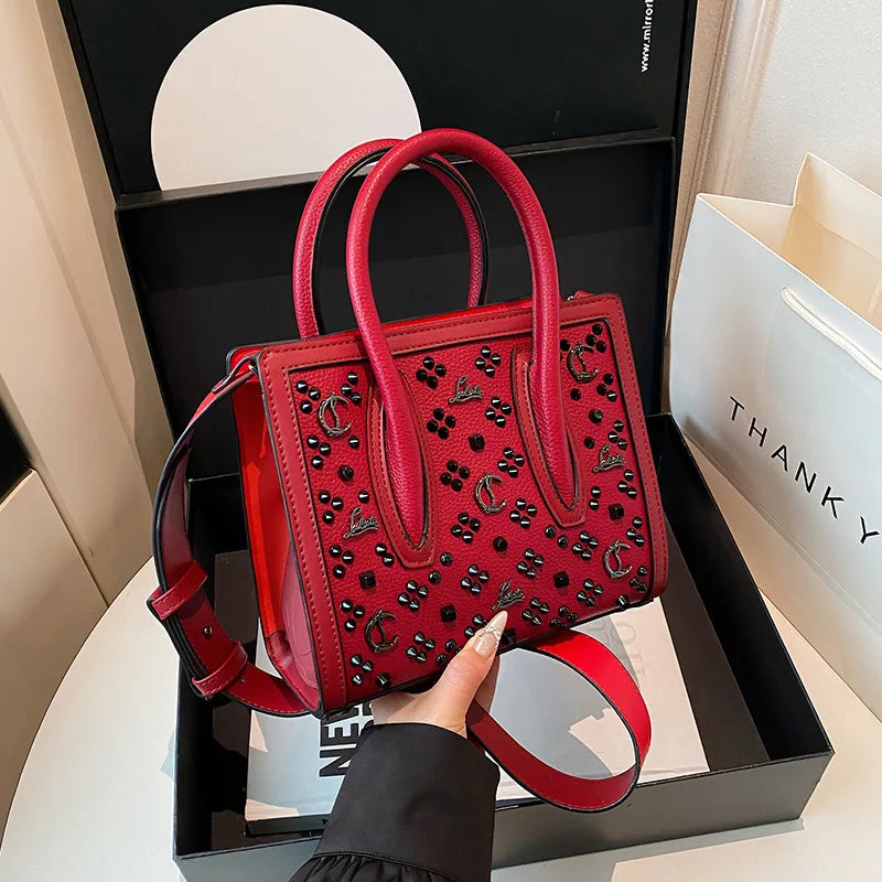 2025 New Women's Openwork Tote Bag Vintage Retro Large Capacity Shopper Crossbody Shoulder Purse Casual Chic Everyday Bag