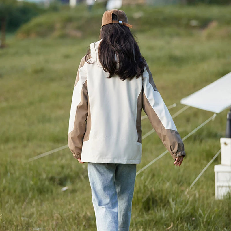 Waterproof Hiking Jackets Women Windbreakers Down Jacket for Women   New Three-in-one Mountaineering Coats Clothes