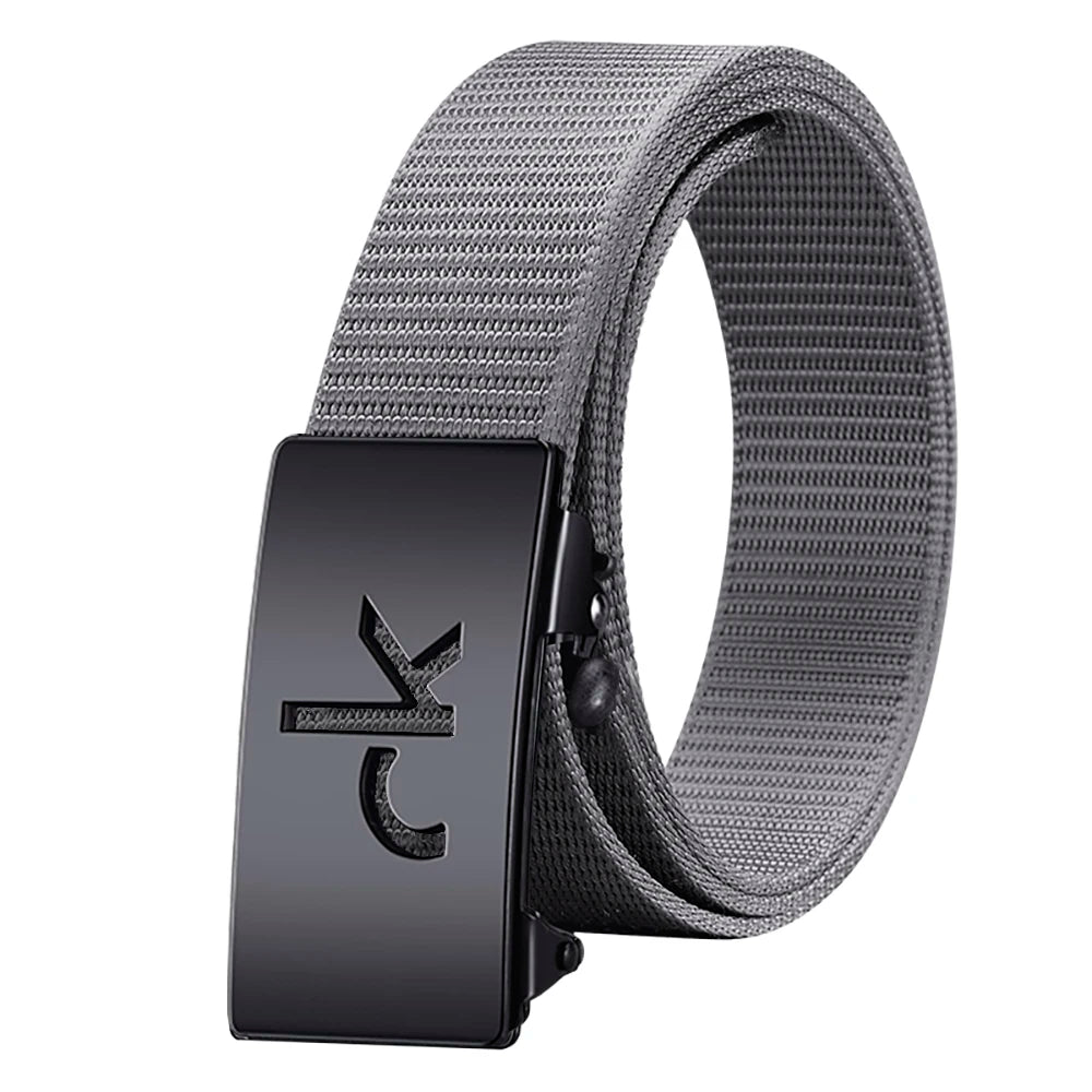 Retro Simple Men's Alloy Automatic Buckle Business Belt With Shorts Belt Accessories Fashion Men's Casual Belt