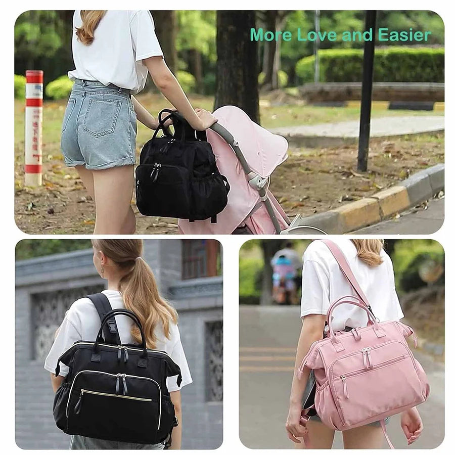 Large Capacity Diaper Bag Backpack for Women Totes Baby Diaper Nappy Bags Shoulder Cotton Ladies Maternity Shopping Bags