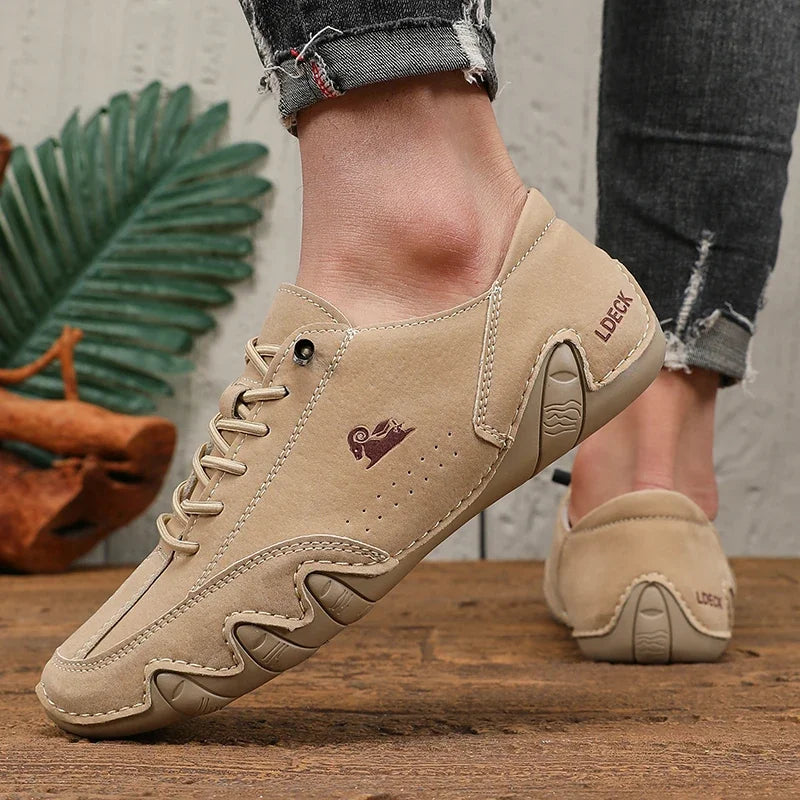 Classic Red Shoes for Men PU Leather Comfortable Walking Shoes Fashionable Women's Casual Shoes - Multifunctional Low Top Design