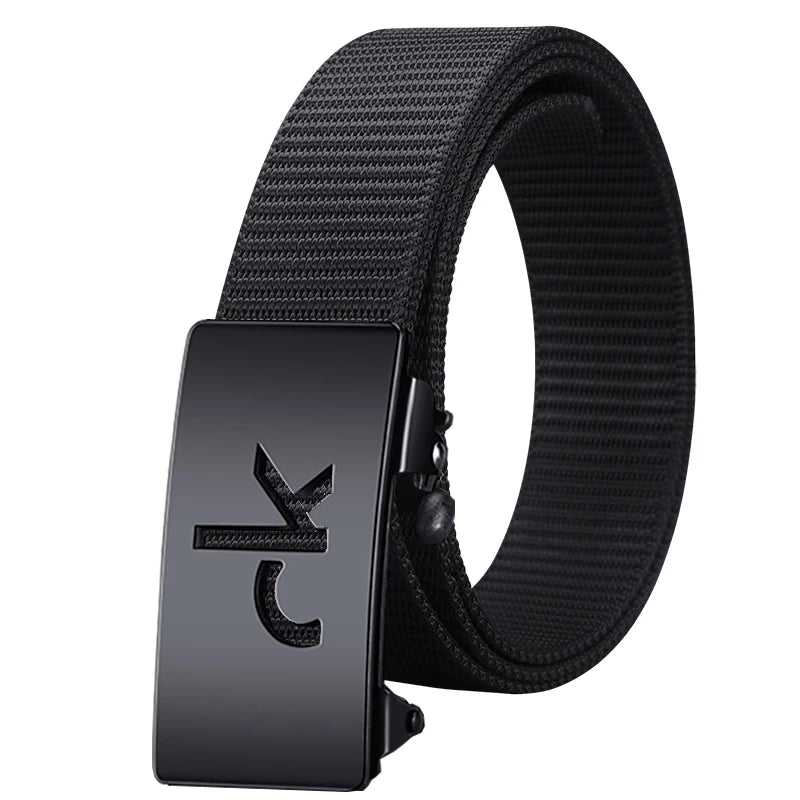 Retro Simple Men's Alloy Automatic Buckle Business Belt With Shorts Belt Accessories Fashion Men's Casual Belt