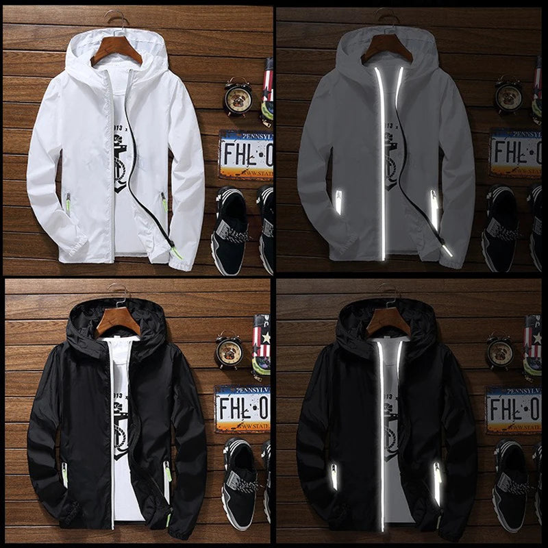 Men Women Bomber Hooded Jacket EMT Paramedic Emergency Medical Services Casual Thin Windbreaker Sunscreen Skin Jacket Outwear