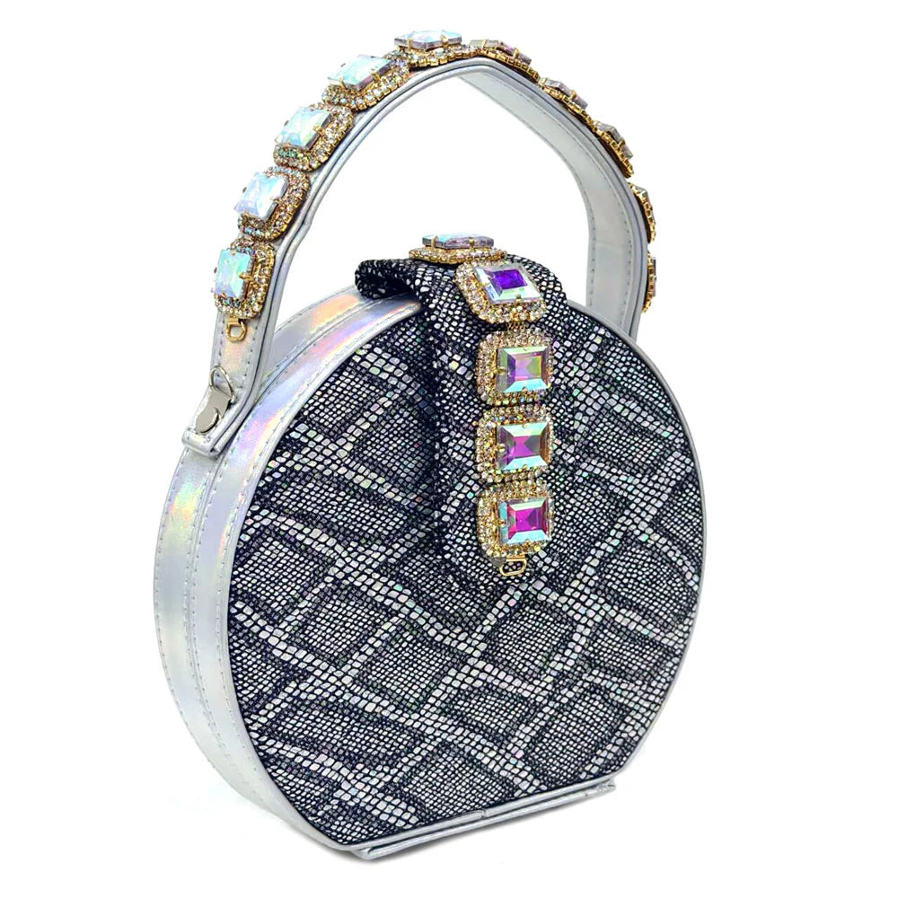 2024 Rhinestone Pointed-Toe High Heels Shoes and Bags Set for Women Wedding and Party Elegant Luxury Fashion in Wine Color