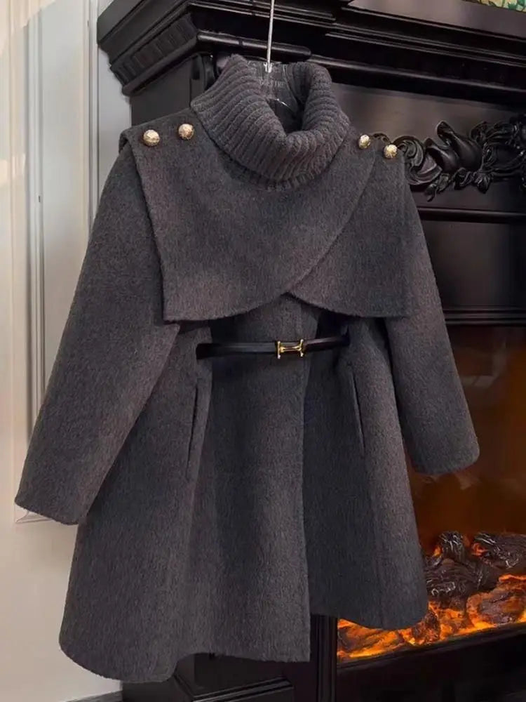 Girls Woolen Coat Children Clothing Fashionable Coat Trend Girl Winter Coat Winter Clothes for Girl Winter Jackets Ropa De Niña