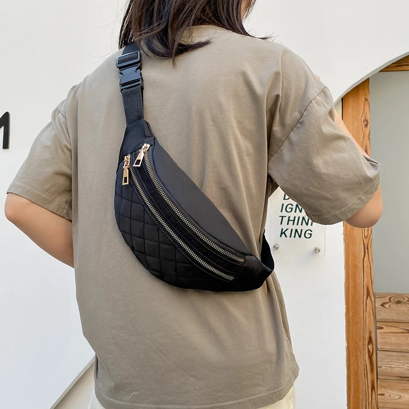 Waist Bag Women Fanny Pack Chest Shoulder Belt Bag Fashion Packs Party Crossbody Lady Travel Phone Pouch Lady Purse Bum Bags