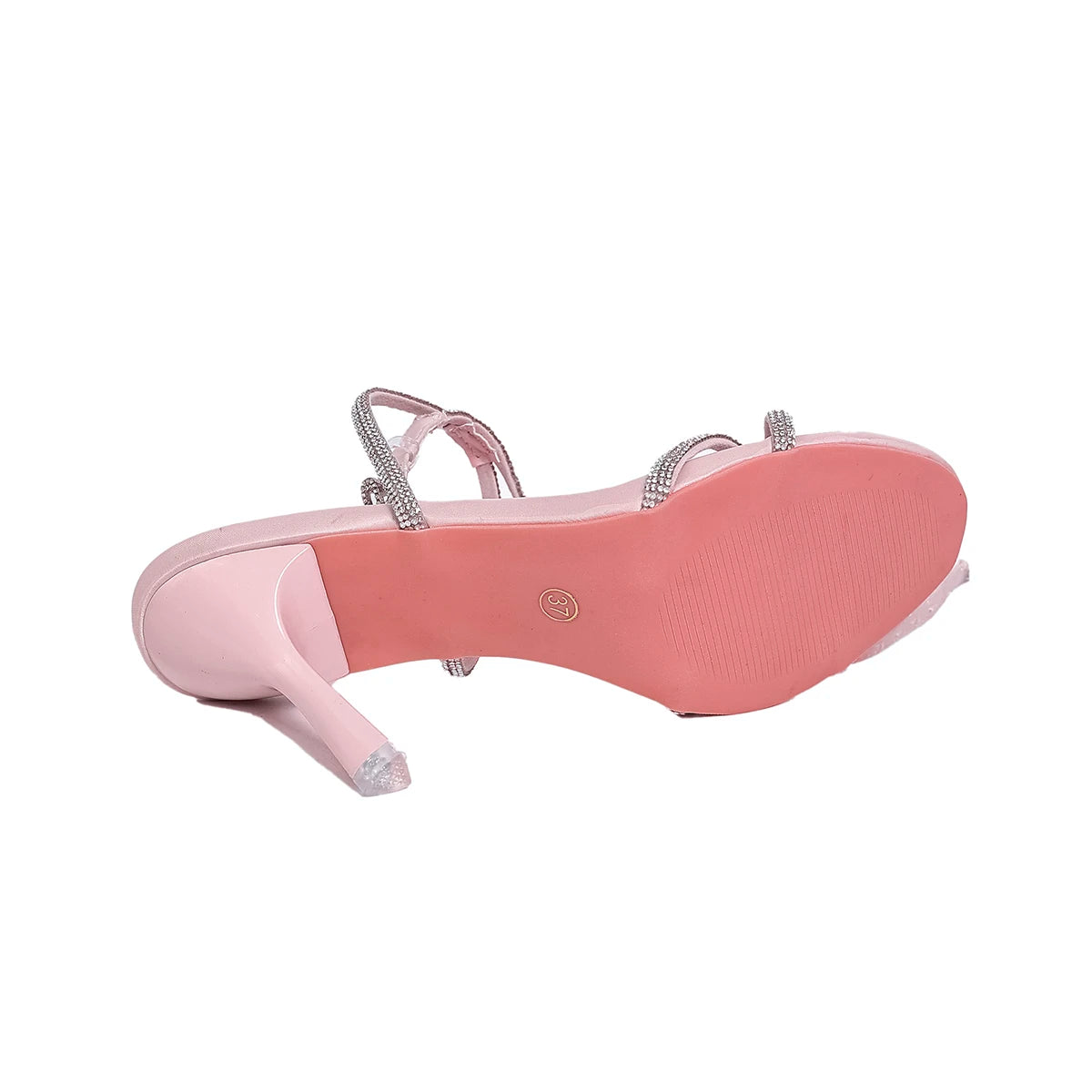 High-Heeled Sandals for Women's Outer Wear 2025 Spring and Summer New Style Rhinestone French High-Heeled Shoes Sexy Stiletto Elegant One-Strap Sandals