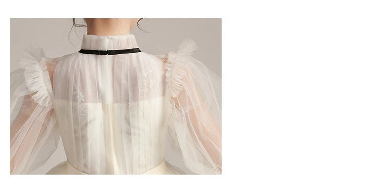 Children Clothing Green Dress for Girls 3 To 14 Year Elegant Formal Evening Dresses Long Luxury Cute Kid Wedding Party Ball Gown