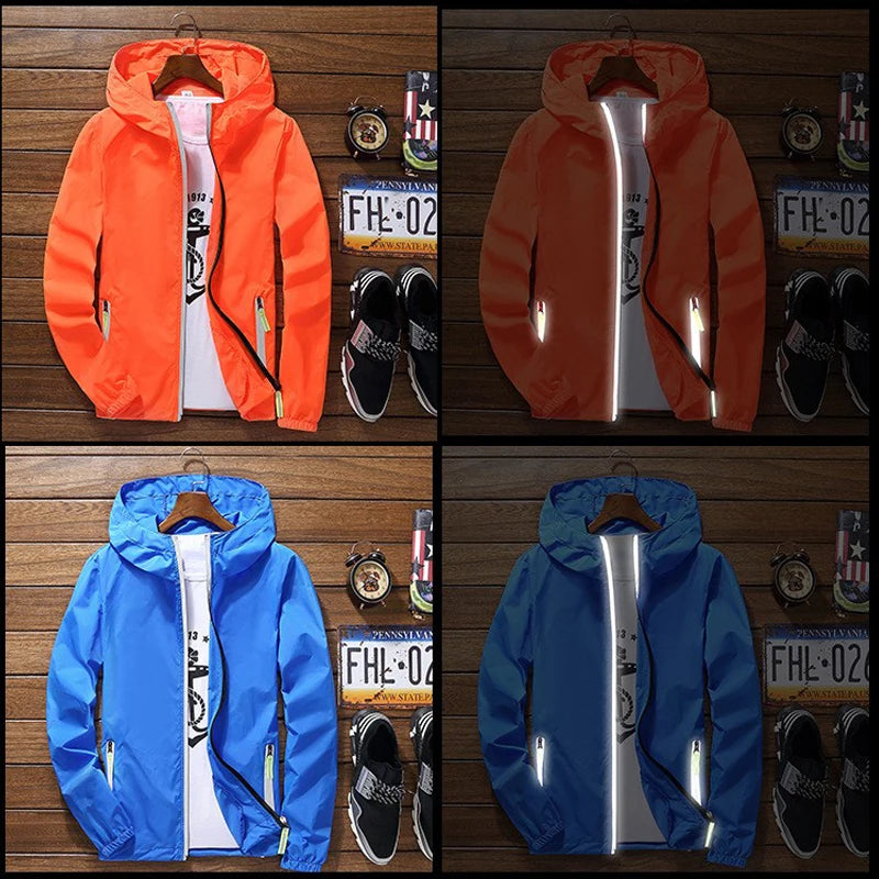 Men Women Bomber Hooded Jacket EMT Paramedic Emergency Medical Services Casual Thin Windbreaker Sunscreen Skin Jacket Outwear