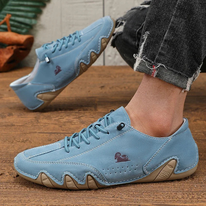 Classic Red Shoes for Men PU Leather Comfortable Walking Shoes Fashionable Women's Casual Shoes - Multifunctional Low Top Design