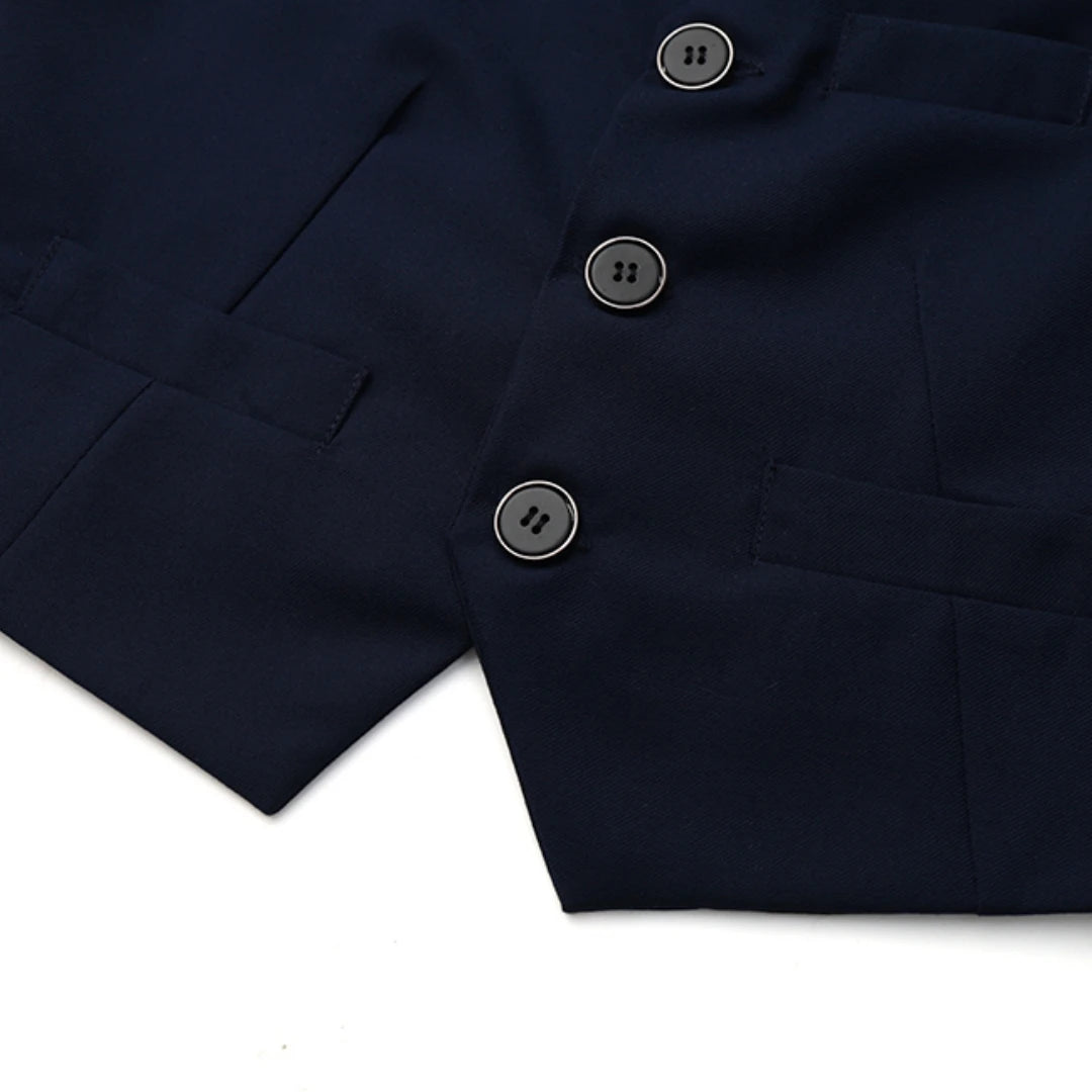 Kids Uniform for Boys Girls Vest 4 PCS Long Sleeve Autumn Back to School Clothing Set Teenage Preppy Style Daily Fashion Dress