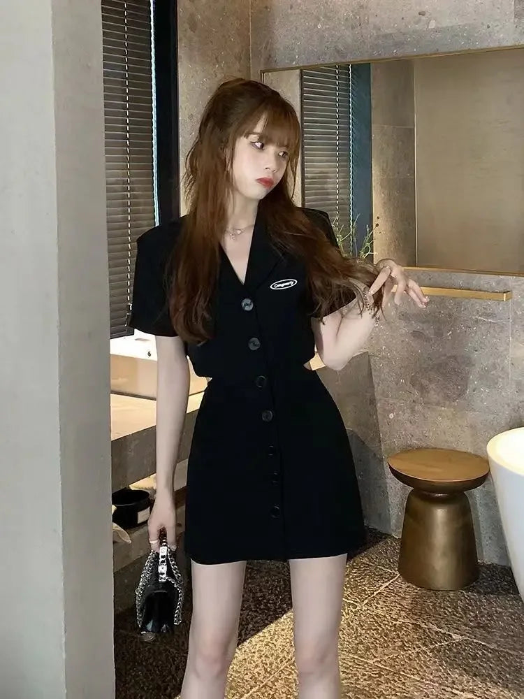 Dresses for Women 2025 Woman Dress Short Mini Black Clothes Korean Style Chic and Elegant Pretty X Sensual Sexy Y2k Fashion Sale
