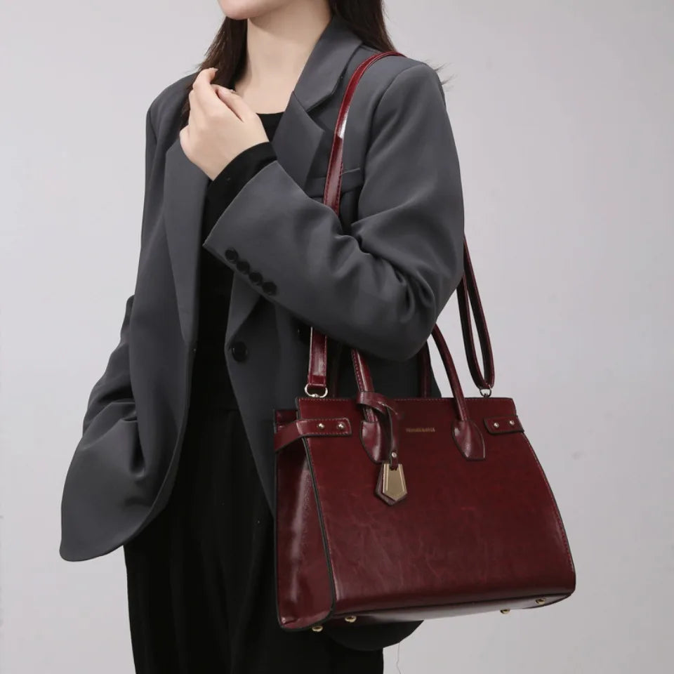 Genuine Handbags for Women 2025 New Luxury Ladies Hand Bags Female Leather Shoulder Top-Handle Crossbody Bags Casual Tote Sac