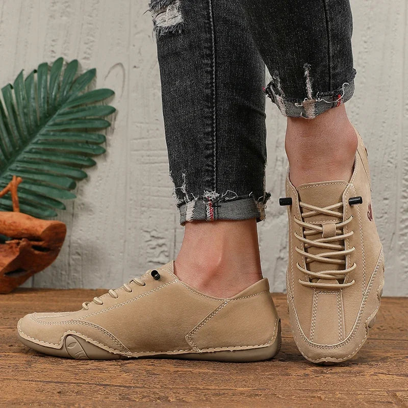 Classic Red Shoes for Men PU Leather Comfortable Walking Shoes Fashionable Women's Casual Shoes - Multifunctional Low Top Design