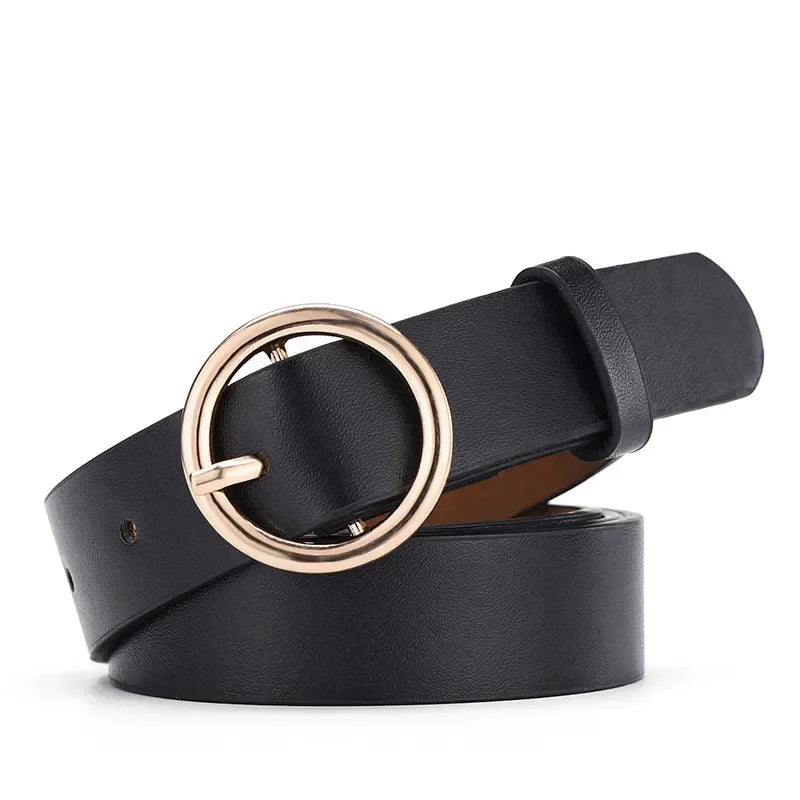 Women PU Leather Waistbands Adjustable Belts Fashion Casual Pin Buckle Belts for Waist Strap Jeans Skirt Men Female