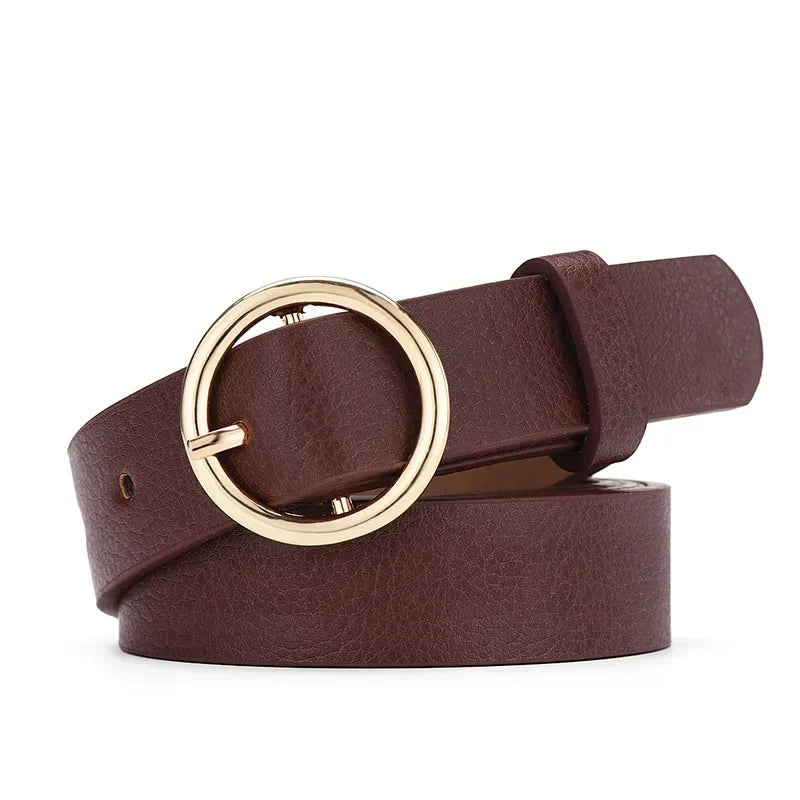 Women PU Leather Waistbands Adjustable Belts Fashion Casual Pin Buckle Belts for Waist Strap Jeans Skirt Men Female