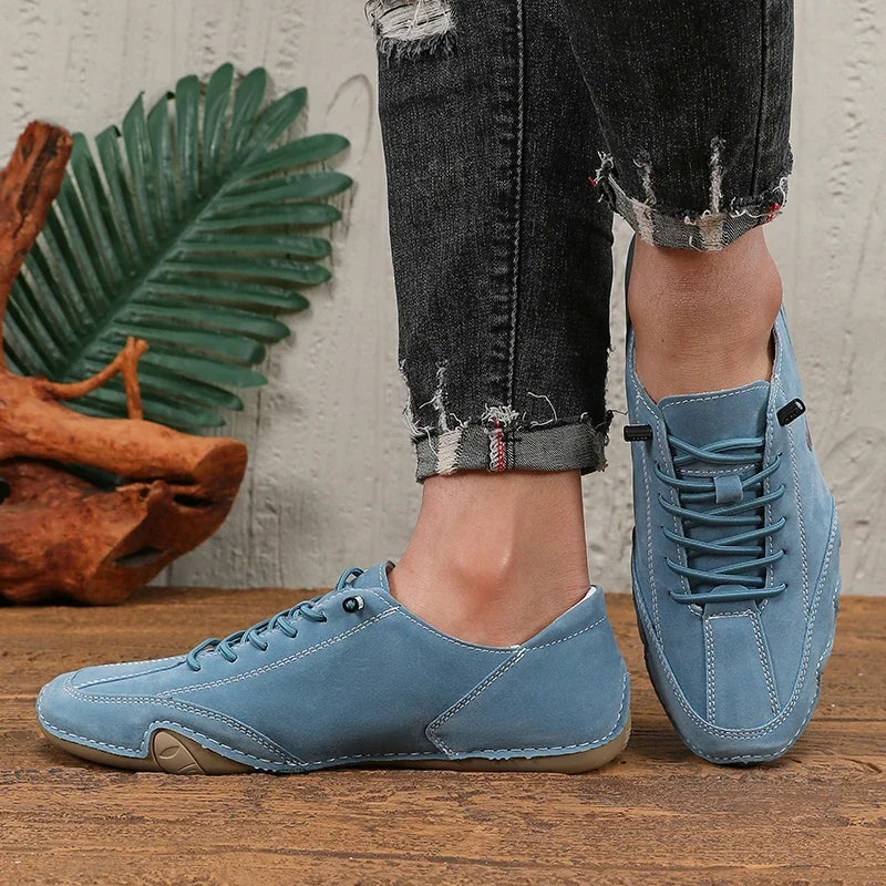Classic Red Shoes for Men PU Leather Comfortable Walking Shoes Fashionable Women's Casual Shoes - Multifunctional Low Top Design