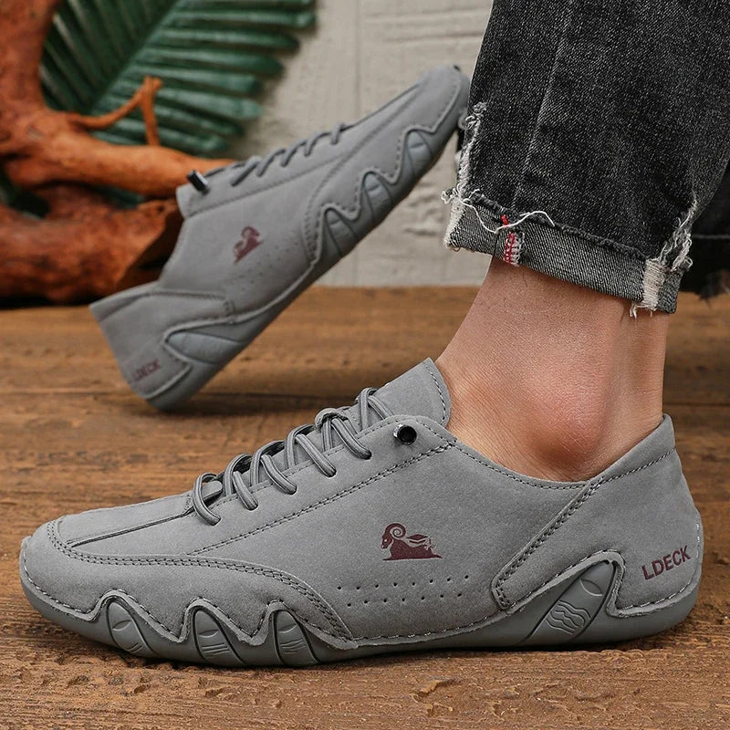 Classic Red Shoes for Men PU Leather Comfortable Walking Shoes Fashionable Women's Casual Shoes - Multifunctional Low Top Design