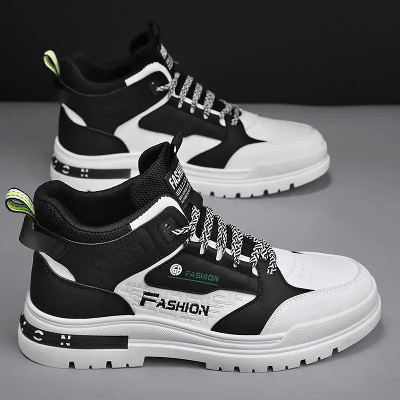 Men Sneakers Outdoor Casual Shoes New Non Slip Vulcanized Shoes Soft Sole Walking Shoe Lace-up High Top Men Shoes Tenis Hombres