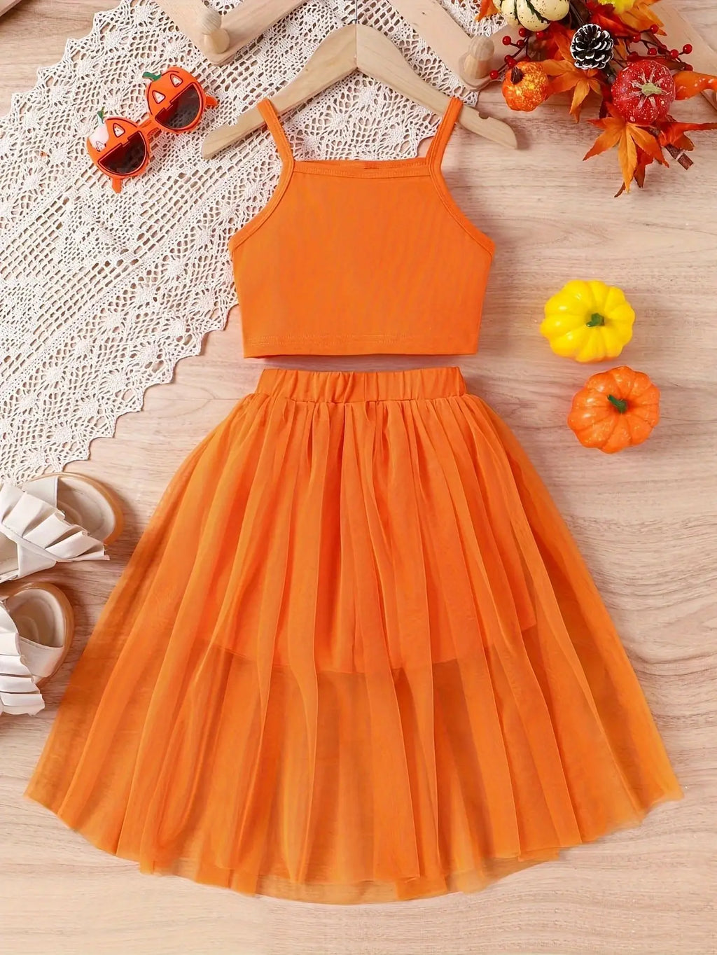 5-14 Years Teenagers Girls Clothing Sets Summer New Cotton Fashion Top + Mesh Skirt Two Piece Set Birthday Gifts Kids Clothes