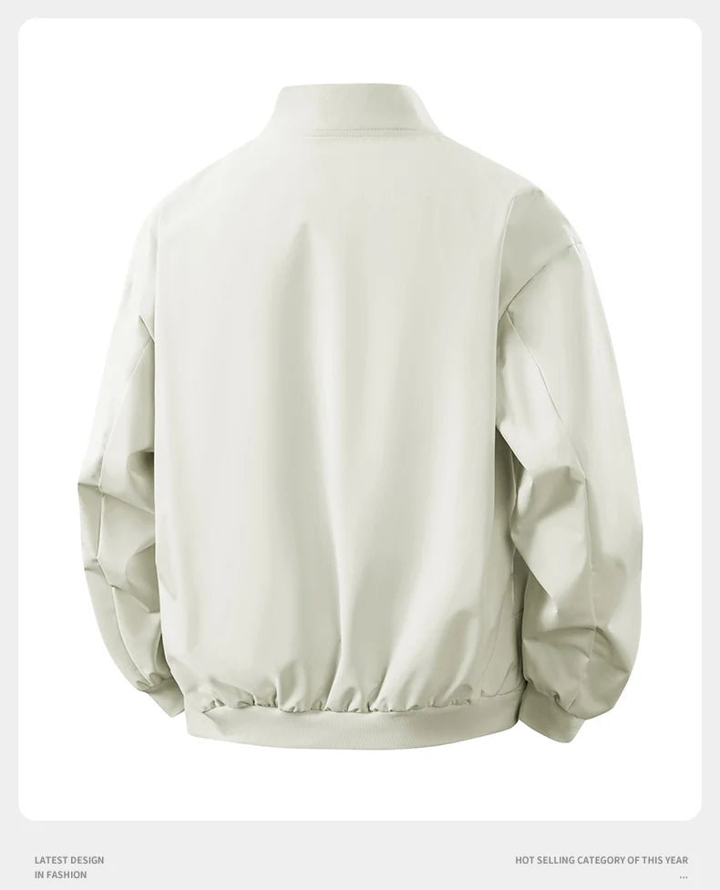 Men's Bomber Jacket Fashion Stylish Lightweight Windbreaker Spring Fall Casual Jackets for Men Outdoor Mens Coats