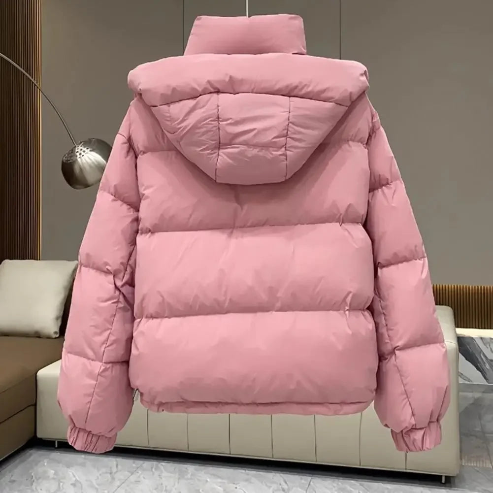 Women 2025 New Winter Jacket Casual Loose Down Coat Oversize Hooded Warm Soft Cotton Puffer Snow Wear Jackets