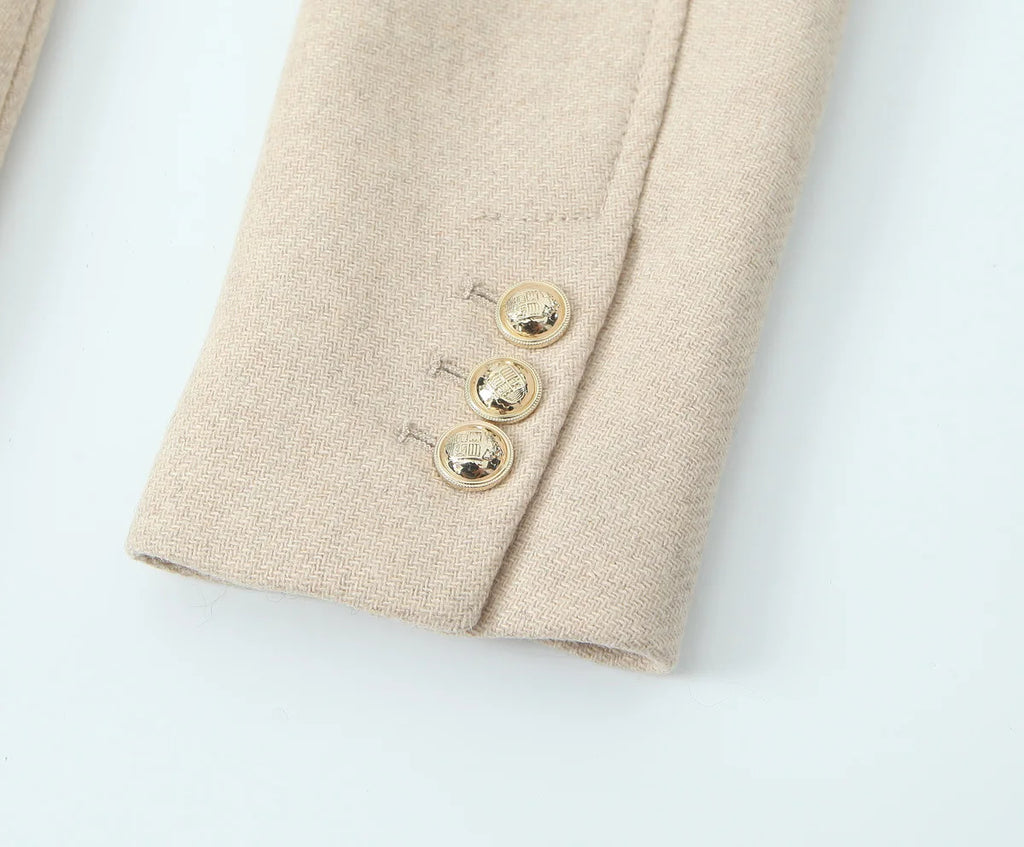 Woolen Coat Fall Fashion Black Long Coat Elegant And Pretty Women's Coats American Retro Autumn Outerwear Urban Coats