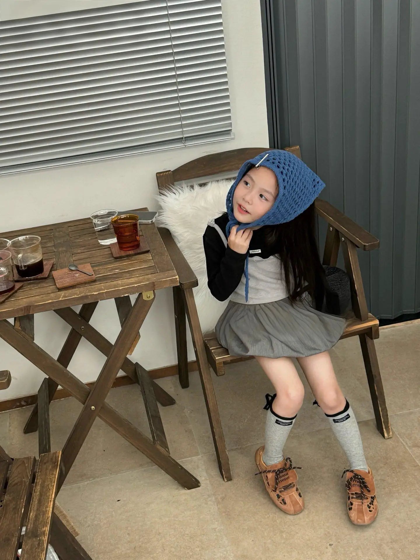 Girls Suit 2025 Autumn New Children's Clothing Girls Baby Fashion Fake Two Bottom Shirt Skirt Two Sets of Casual Simple Match