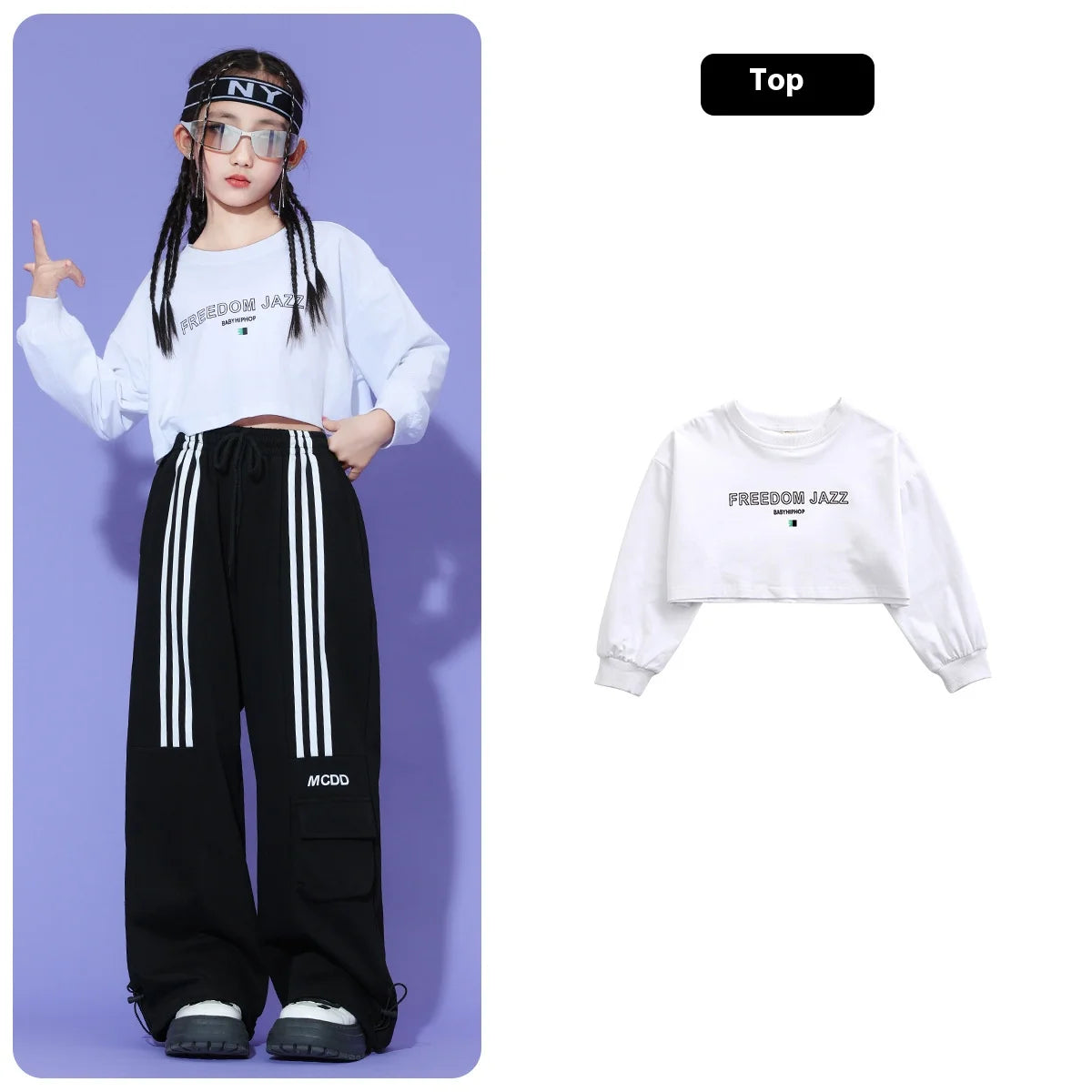 Girls Hip-hop Street Dance Trendy Clothing Children Jazz Dance Clothing Stage Shows Performance Costumes