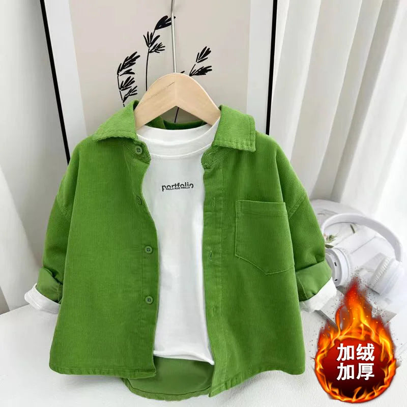 Boys Baby's Kids Blouse Coat Jacket Outwear Cotton 2024 Green Spring Autumn Shirts Outwear Sunscreen Beach Children's Clothing