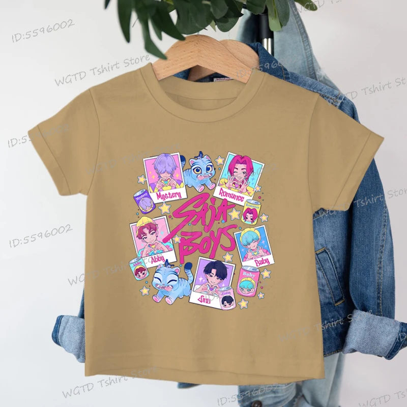 Baby Girls Boys Clothing Hot Movie Print Saja Boys T-shirt Tops Cartoon Cute Kids Clothes Harajuku Cotton Baby Girls T Shirt