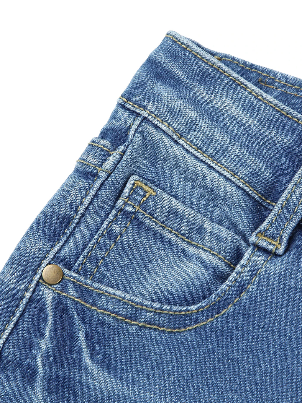 [Boys Denim Pants] Boys Casual Stretch Jeans Spring Autumn Youth Clothing Fashion Solid Trousers with Pocke