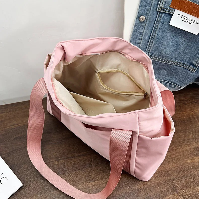 2024 New Handbags Casual Shopping Bags for Women Soft Canvas Big Capacity Tote Bag Messenger Big Mummy Shoulder Bag Ladies