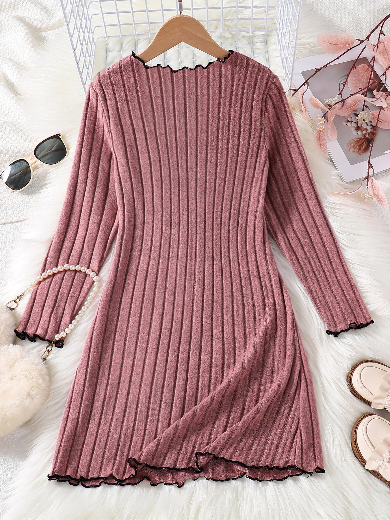 Girls Casual Knitted Dress Spring Autumn Fashion New Arrivals Comfortable Soft Material Skirt for Kids