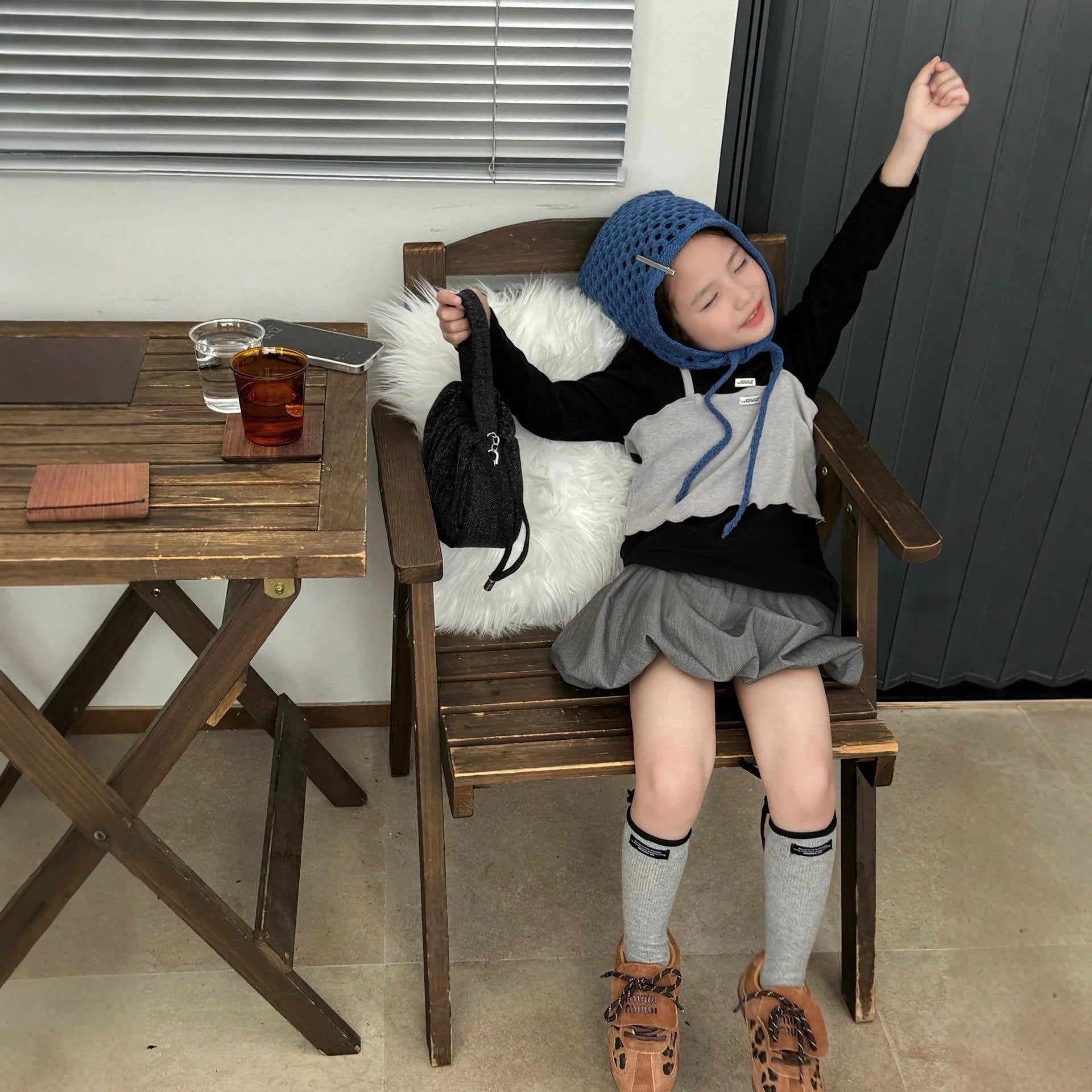 Girls Suit 2025 Autumn New Children's Clothing Girls Baby Fashion Fake Two Bottom Shirt Skirt Two Sets of Casual Simple Match