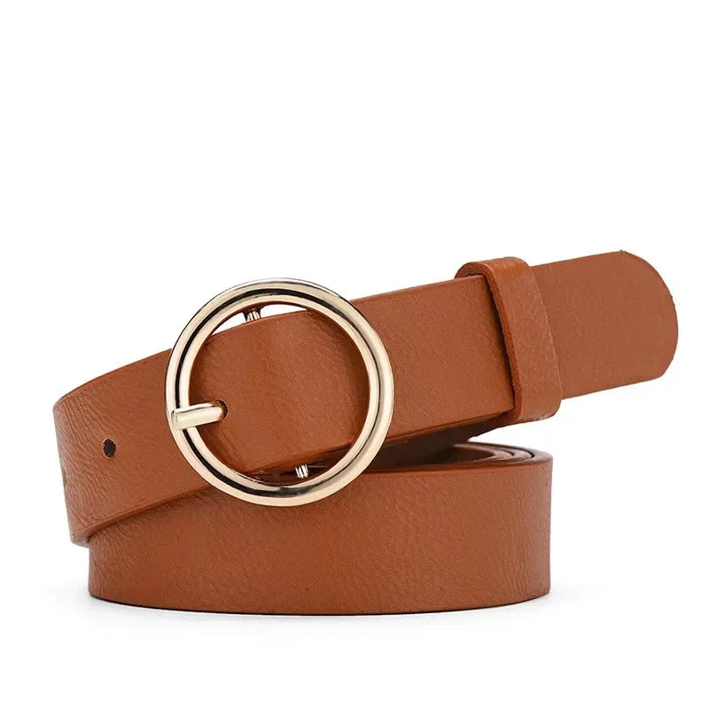 Women PU Leather Waistbands Adjustable Belts Fashion Casual Pin Buckle Belts for Waist Strap Jeans Skirt Men Female