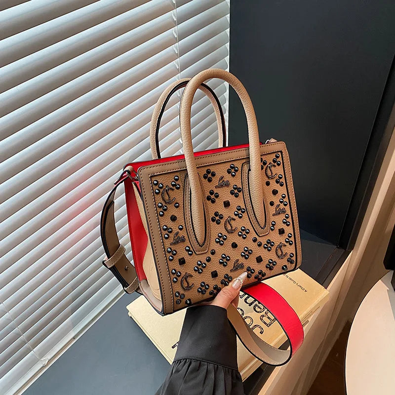 2025 New Women's Openwork Tote Bag Vintage Retro Large Capacity Shopper Crossbody Shoulder Purse Casual Chic Everyday Bag