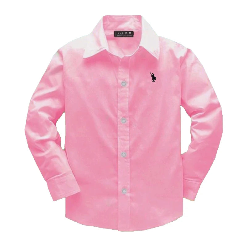 Girls shirts tops plant embroidery Pattern Clothing Kids Baby school uniform Boys Shirt Autumn Birthday Party Formal Attire Tee