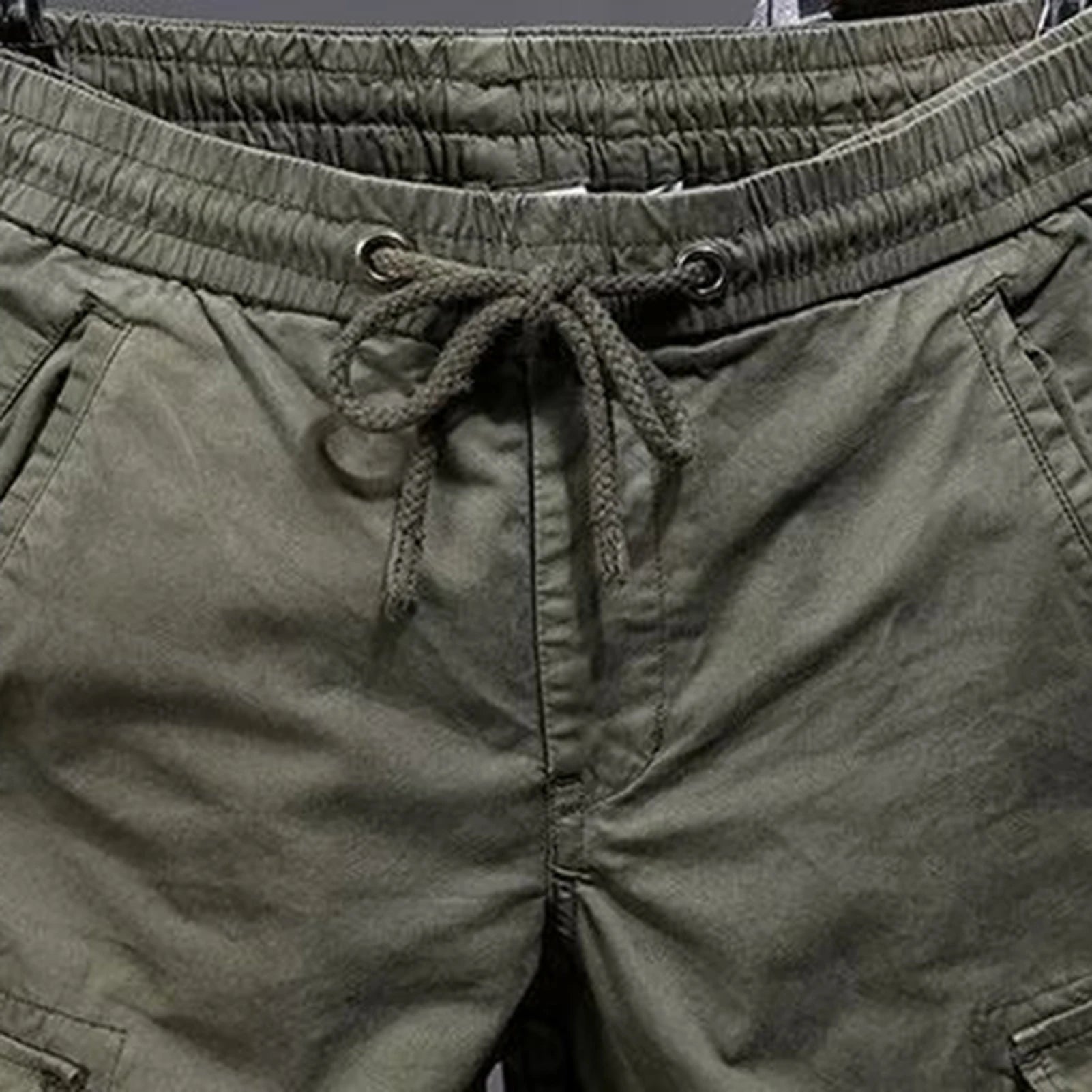 Cargo Pants for Mens Elastic Casual Trousers Zipper Multi-Pocket Joggers