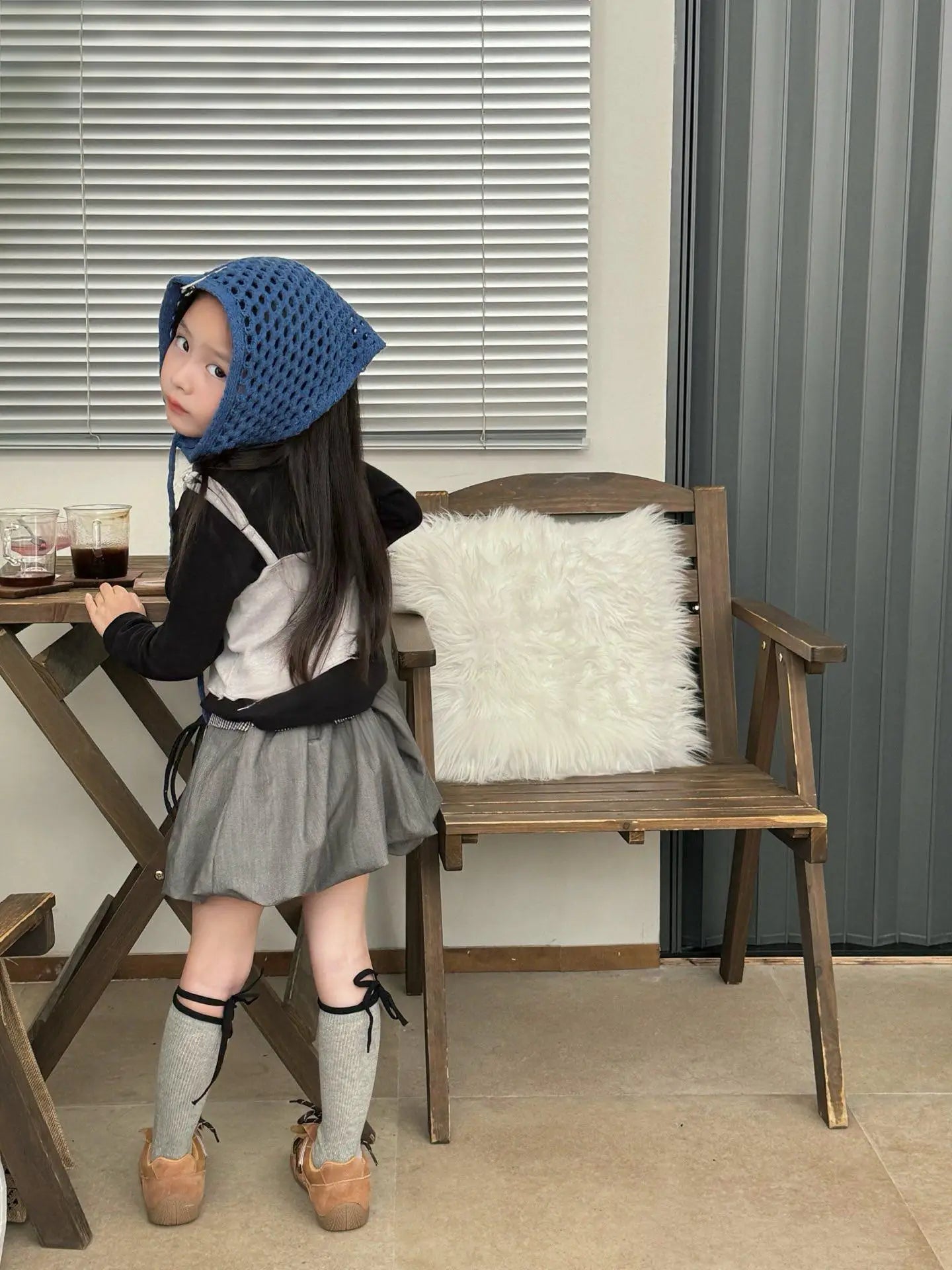 Girls Suit 2025 Autumn New Children's Clothing Girls Baby Fashion Fake Two Bottom Shirt Skirt Two Sets of Casual Simple Match