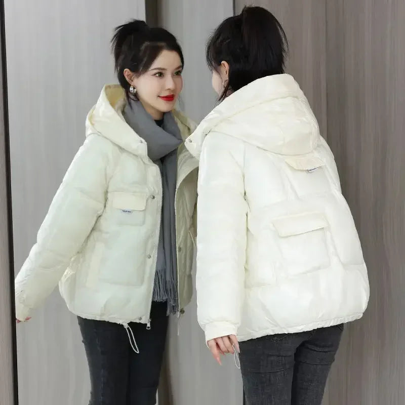Loose Casual Short Padded Coats for Women Cotton Parkas Woman Great Warm Winter on Sale Discount Fashion 2025 Quilted Jackets