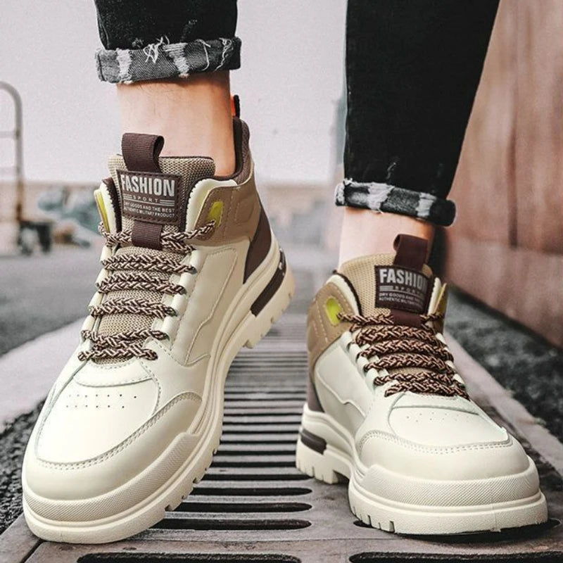 Men Sneakers Outdoor Casual Shoes New Non Slip Vulcanized Shoes Soft Sole Walking Shoe Lace-up High Top Men Shoes Tenis Hombres