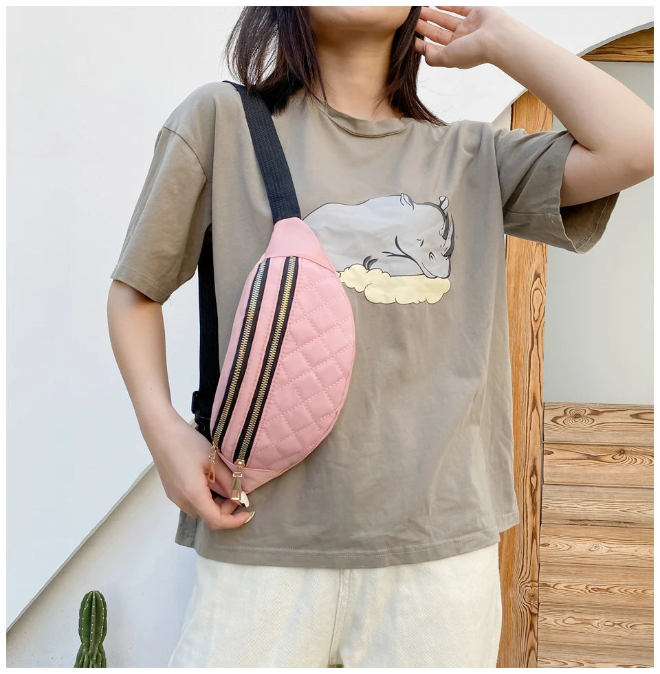 Waist Bag Women Fanny Pack Chest Shoulder Belt Bag Fashion Packs Party Crossbody Lady Travel Phone Pouch Lady Purse Bum Bags