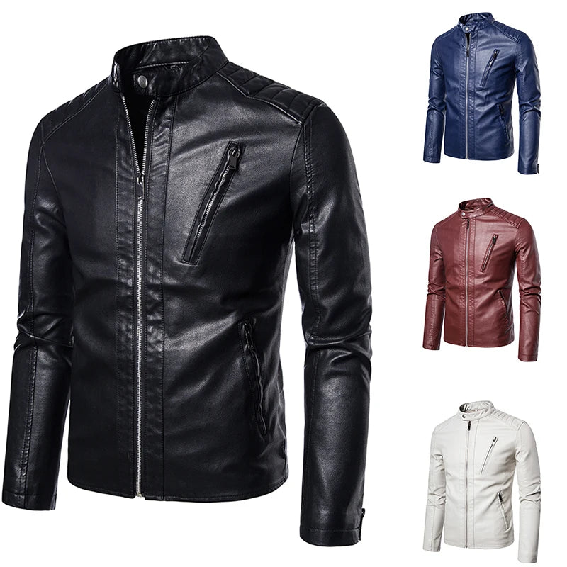 Men's Coat Men's Spring And Autumn Leather Jacket Fashion Men's 2024 New Popular Korean Version Slim Fashion Clothes